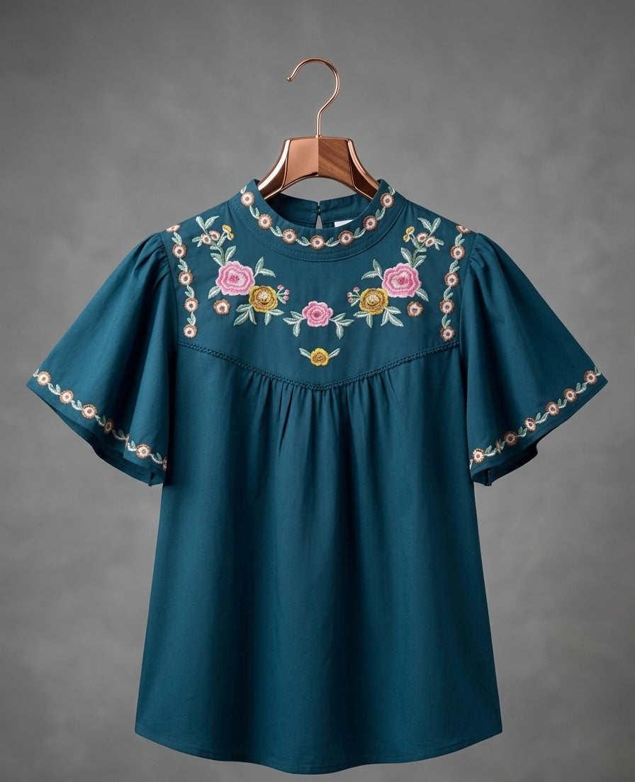 Flutter Sleeve Tunic Top