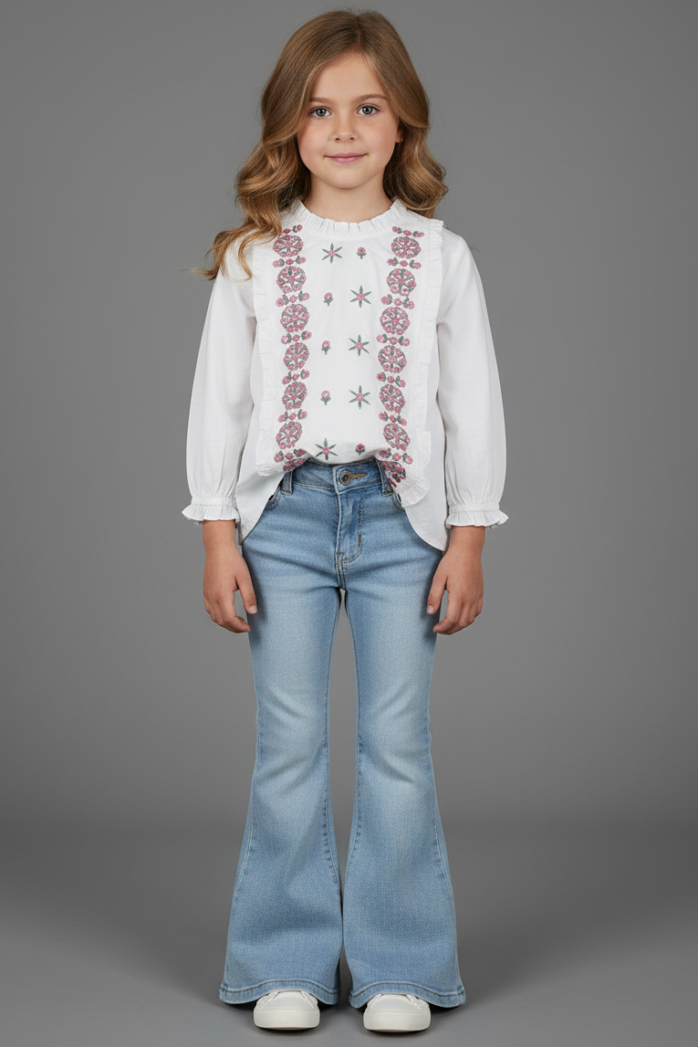 White Cotton Tunic Top