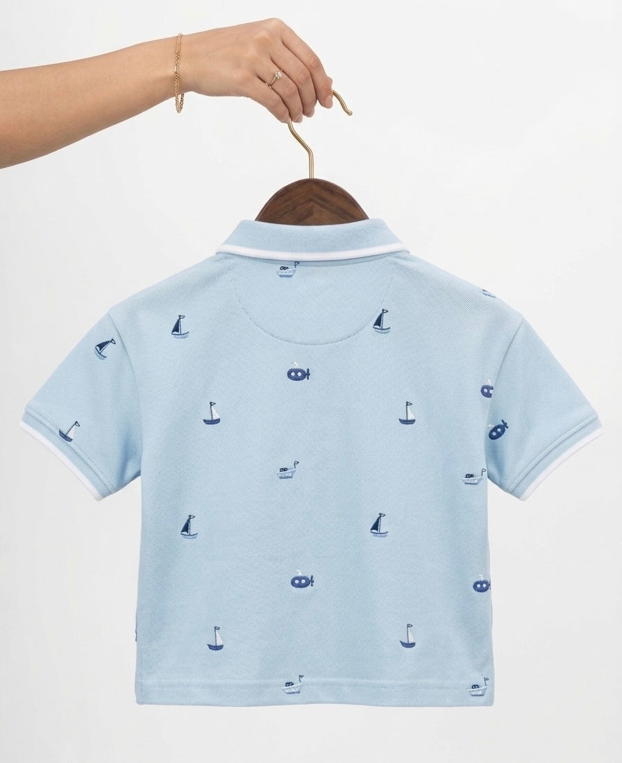 Blue Colour Polo T-Shirt
