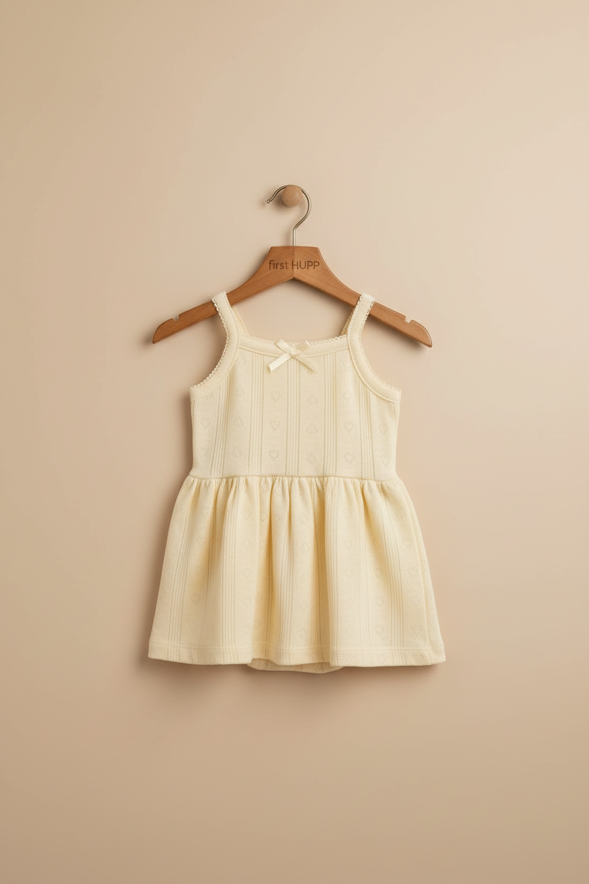 Sweetheart Pointelle Skirted Romper