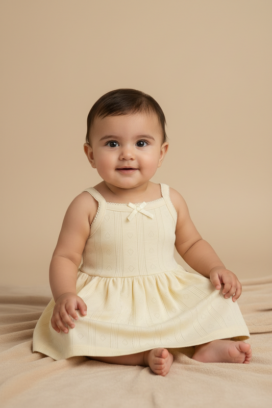 Sweetheart Pointelle Skirted Romper