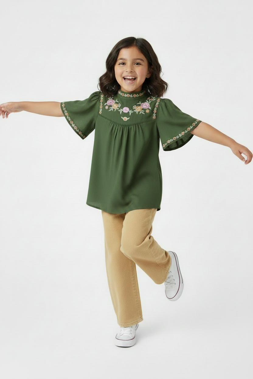 Flutter Sleeve Tunic Top