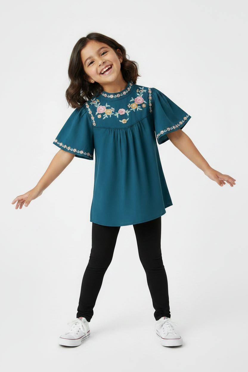 Flutter Sleeve Tunic Top