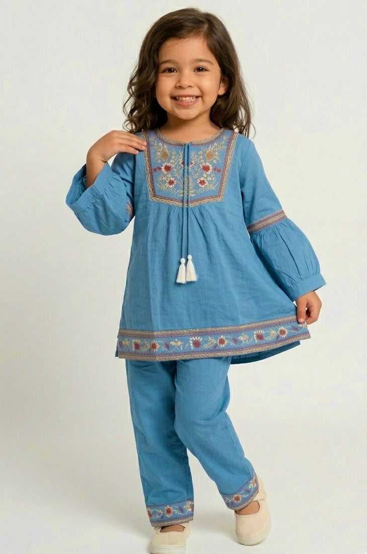 Tunic Dusty Blue Coord Set