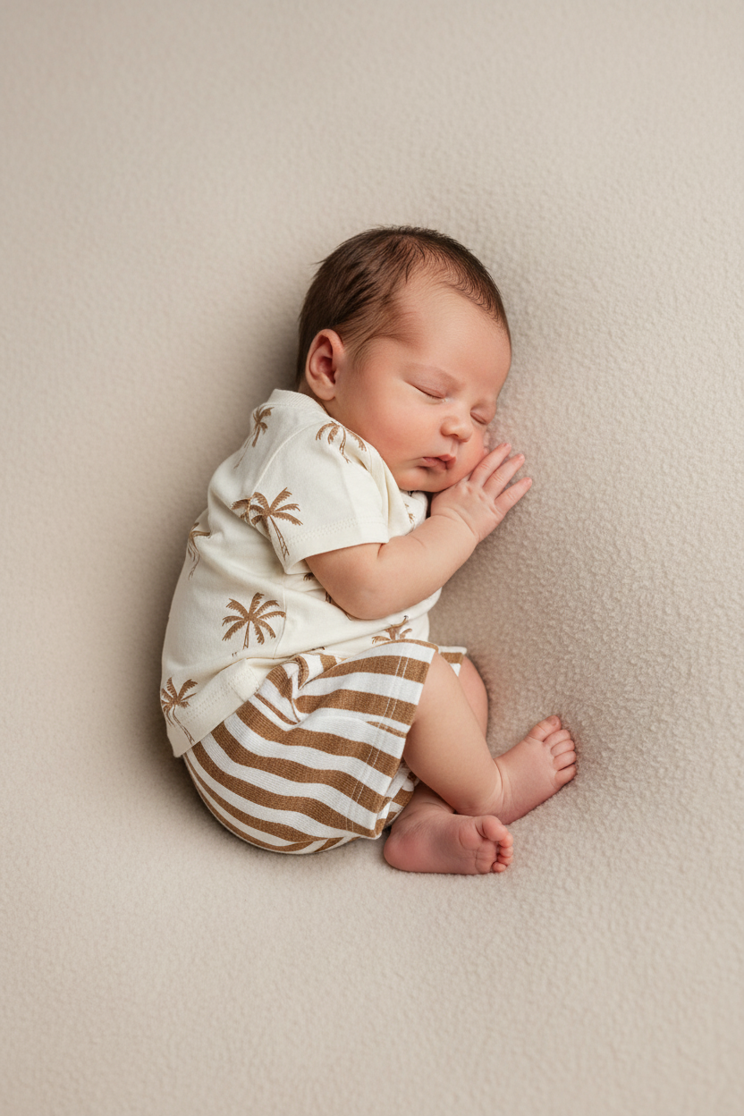 Newborn 2-Piece Set – Sandy Brown