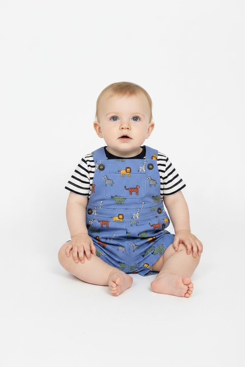 Safari Print Pinafore Dress