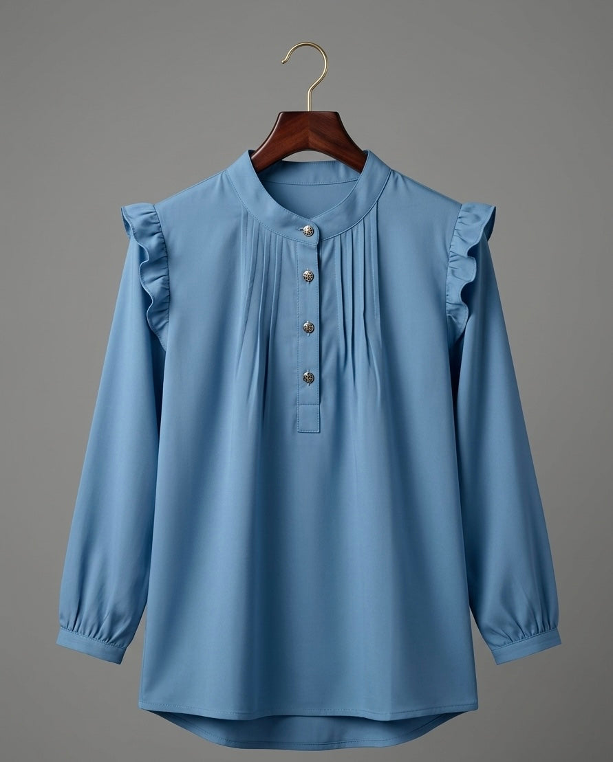 Soft Blue Tunic Top