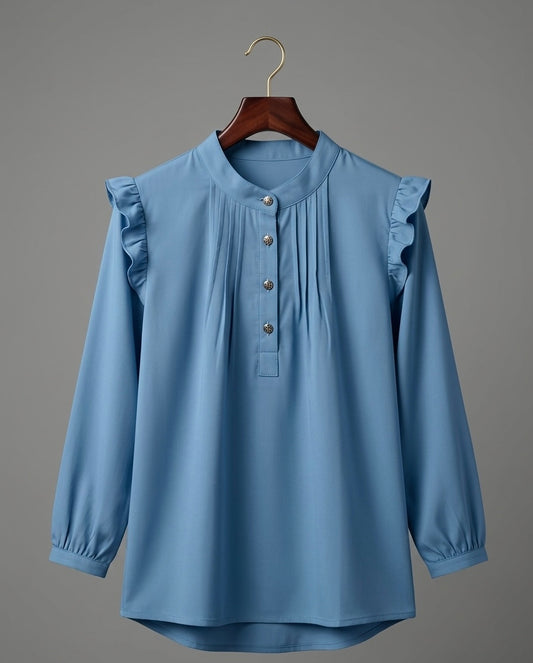 Soft Blue Tunic Top