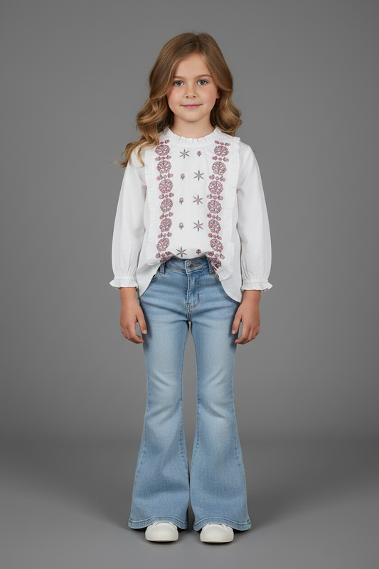 White Cotton Tunic Top