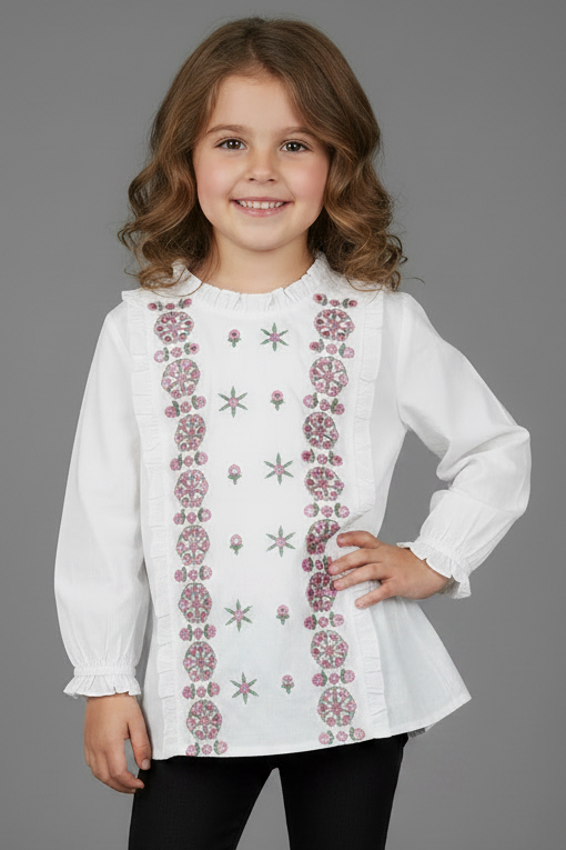 White Cotton Tunic Top