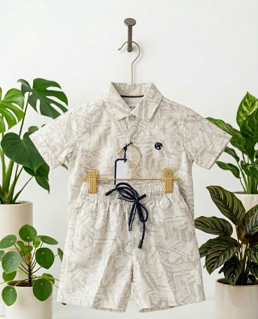 Boys 2-Piece Beige Co-ord Sete