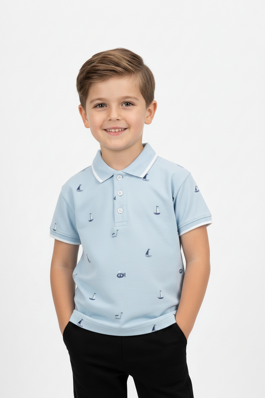 Blue Colour Polo T-Shirt
