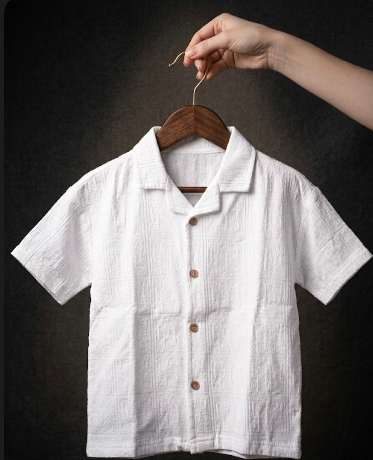 Pure White Linen Half Sleeve Shirt