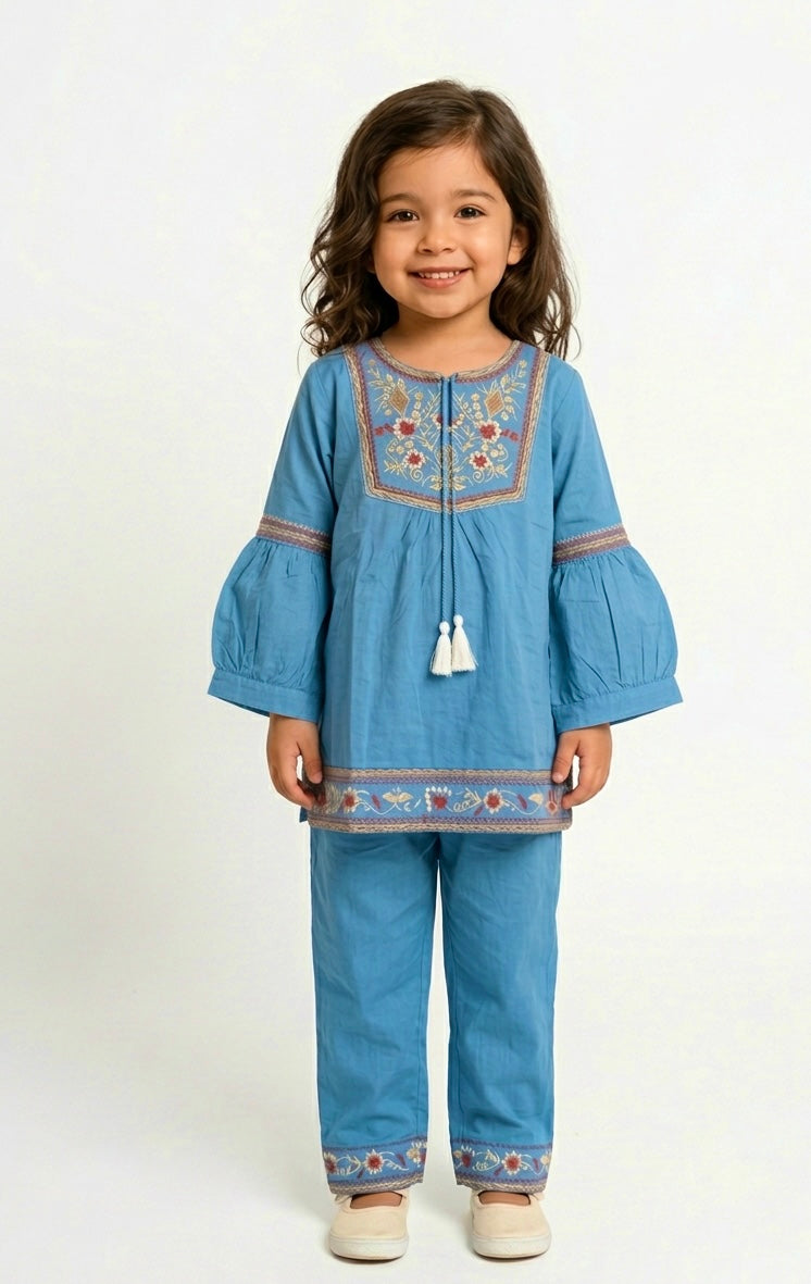 Tunic Dusty Blue Coord Set