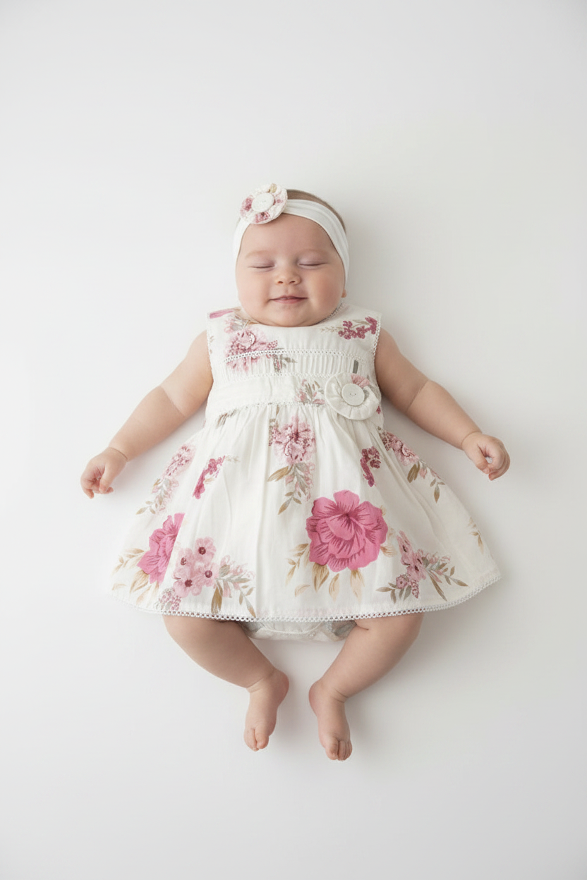 Floral Print Sleeveless Frock