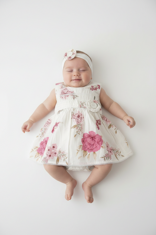 Floral Print Sleeveless Frock