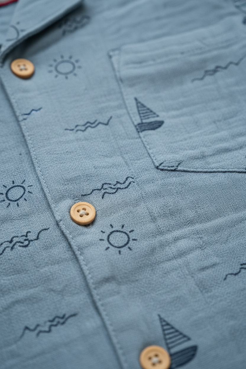 Half Sleeve Shirt And Short Set