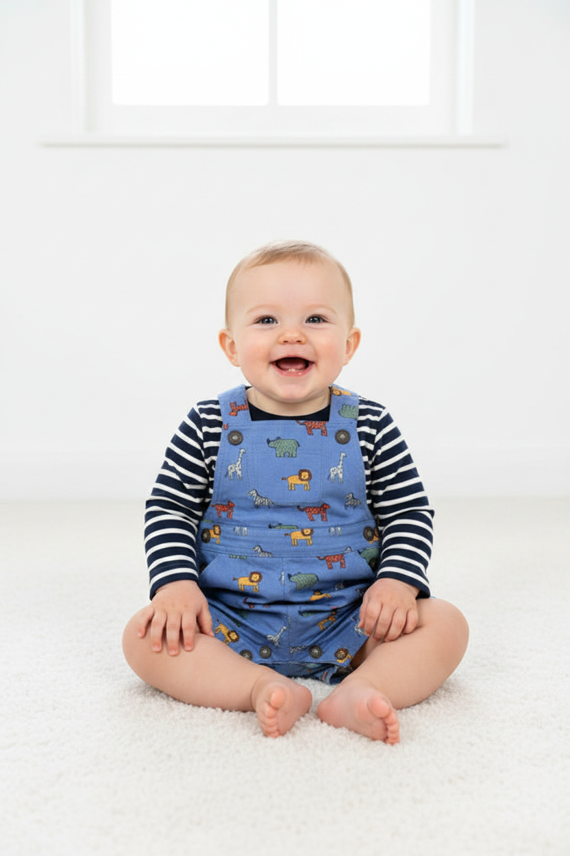 Safari Print Pinafore Dress