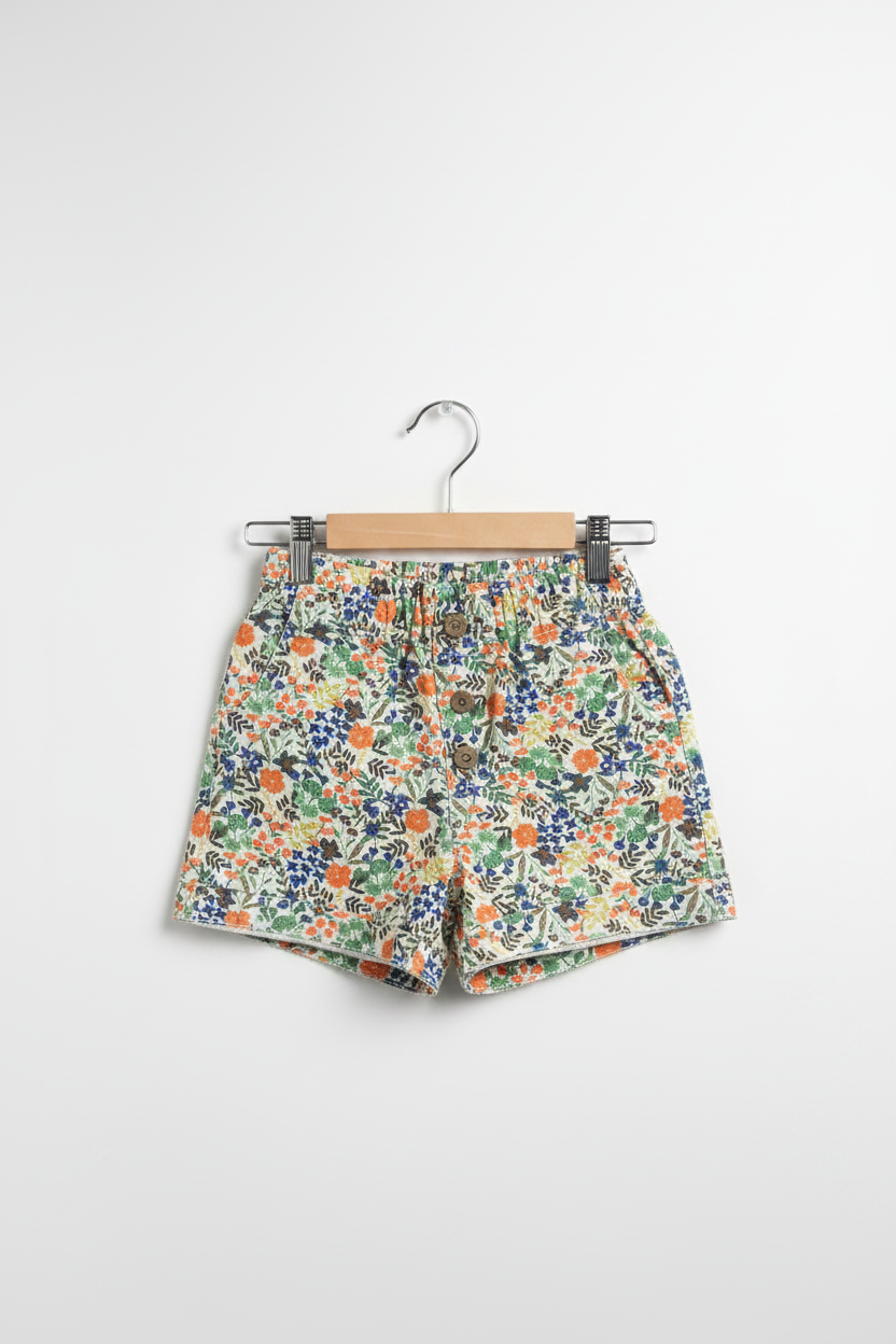 Colorful Floral Print Shorts