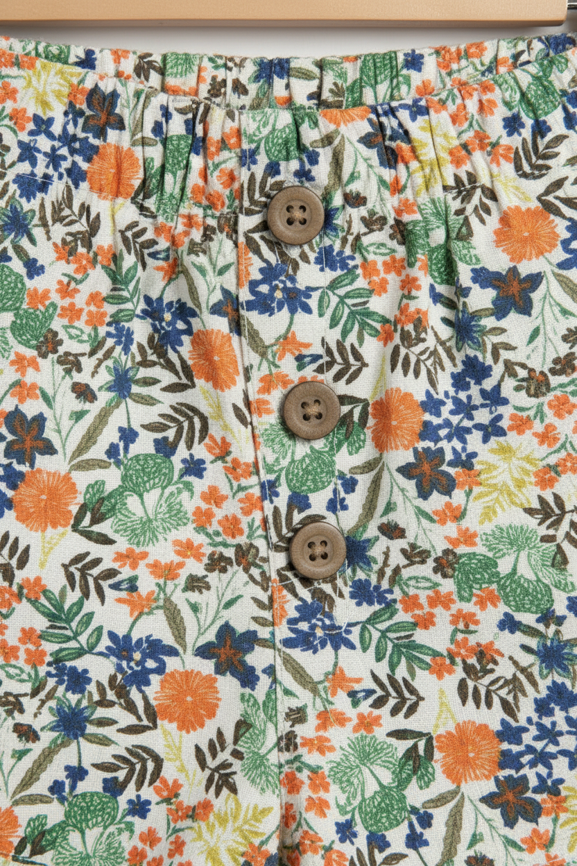 Colorful Floral Print Shorts