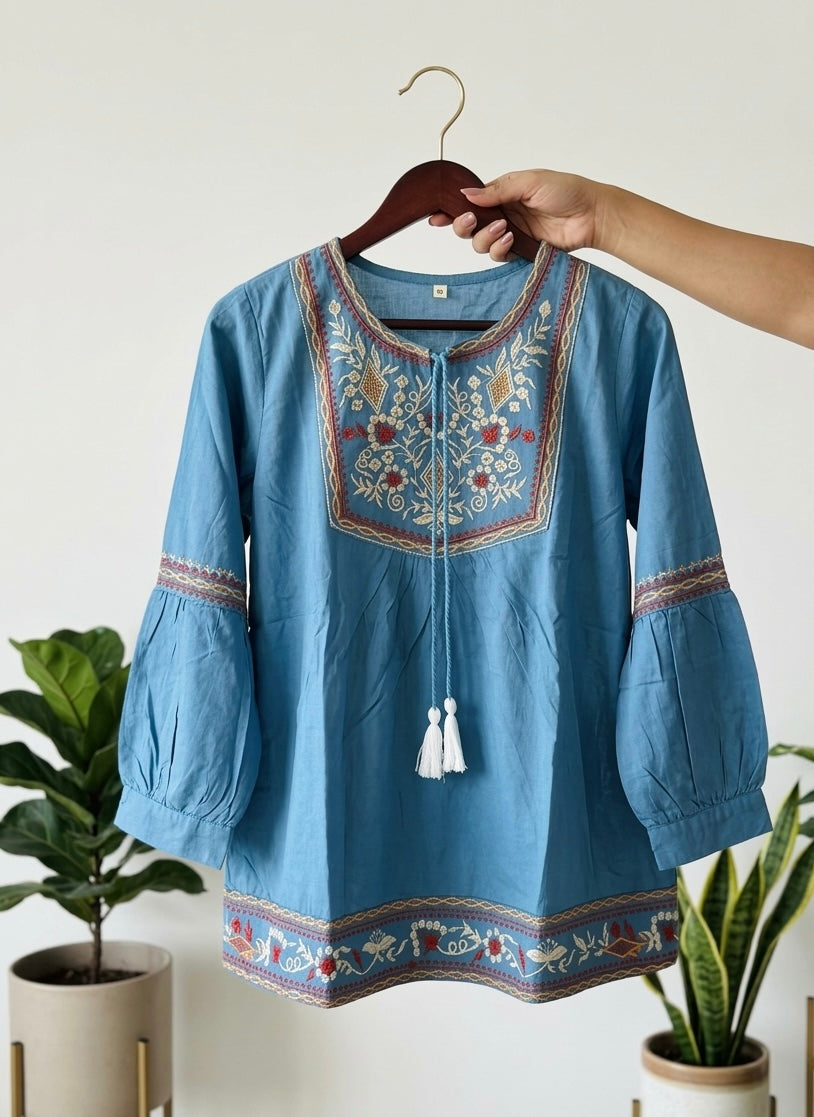 Tunic Dusty Blue Coord Set