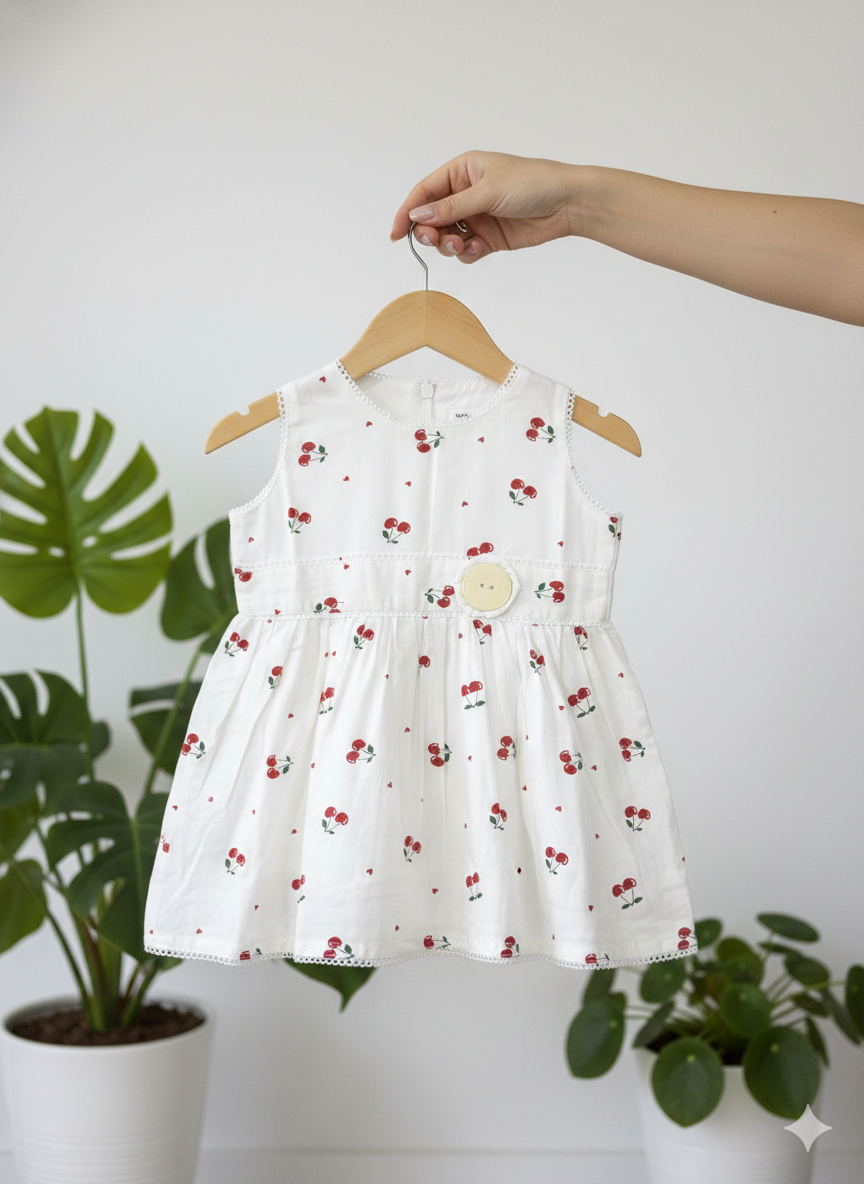 Cherry Blossom Cotton Sundress