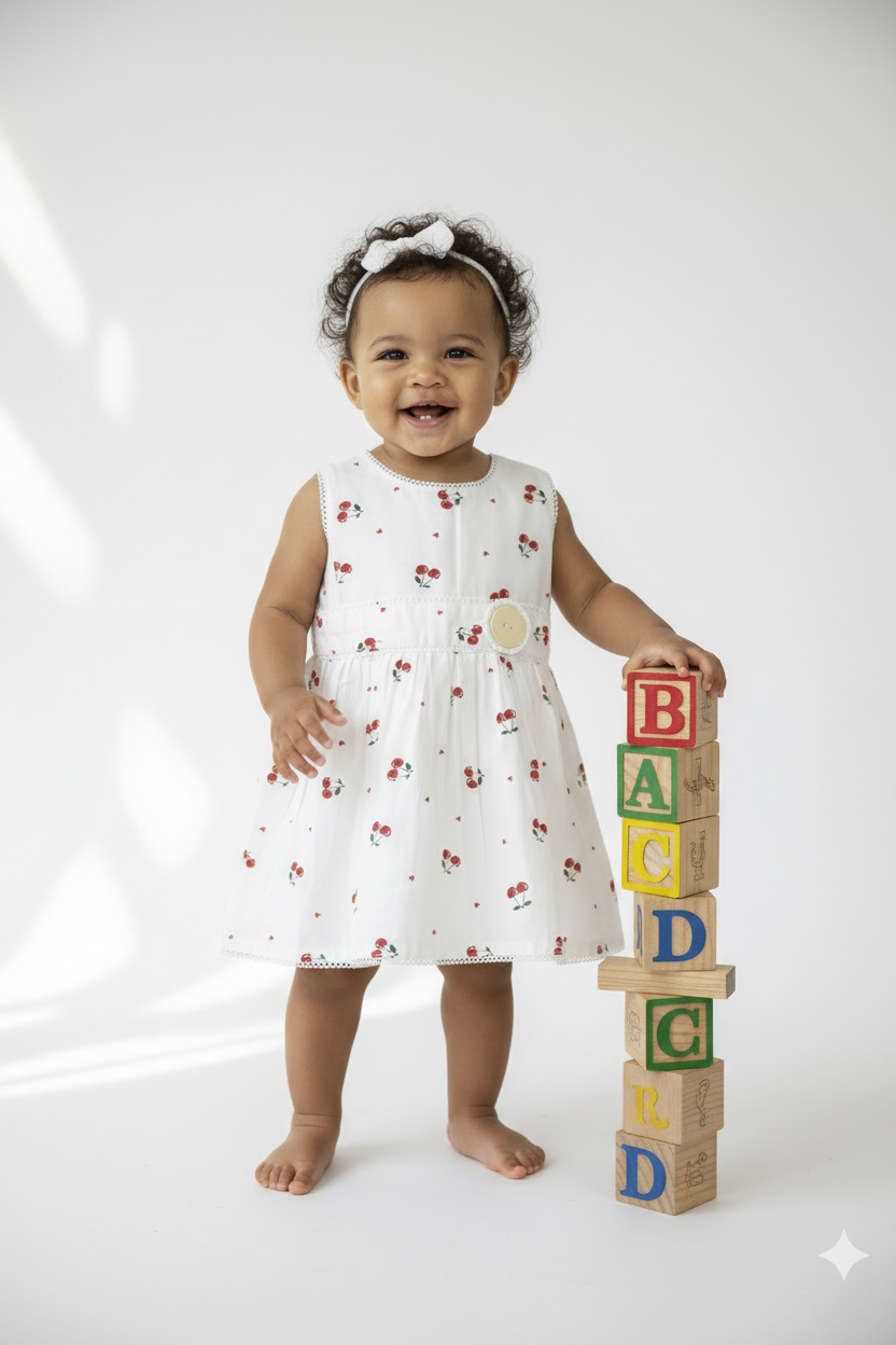 Cherry Blossom Cotton Sundress