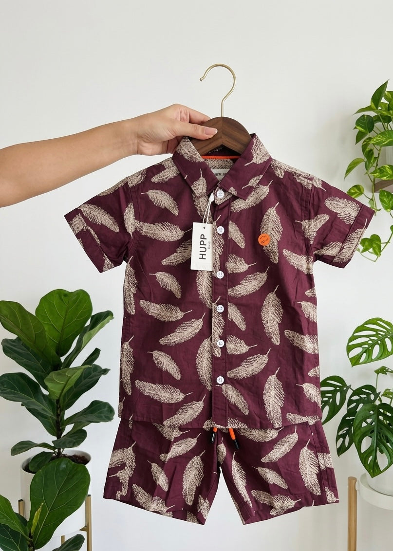 Boy's Maroon  Coord Set