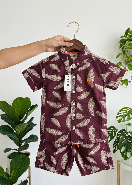Boy's Maroon  Coord Set