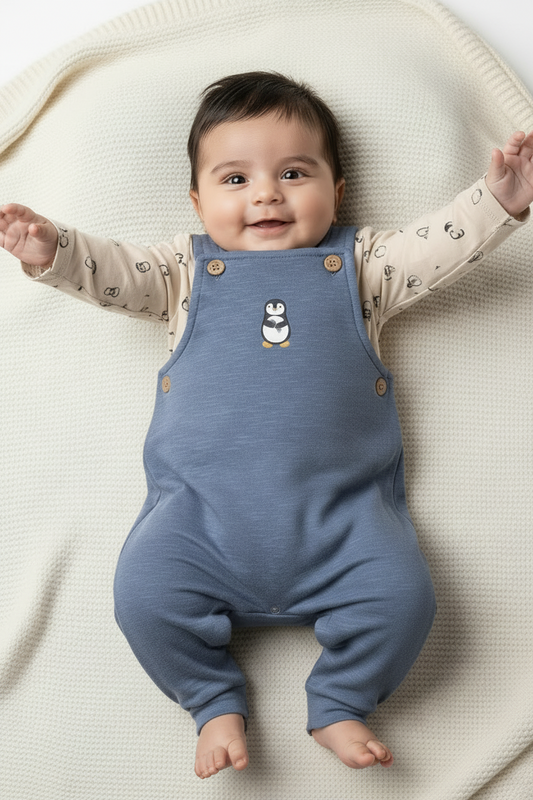 2-Piece Cotton Dungaree Set