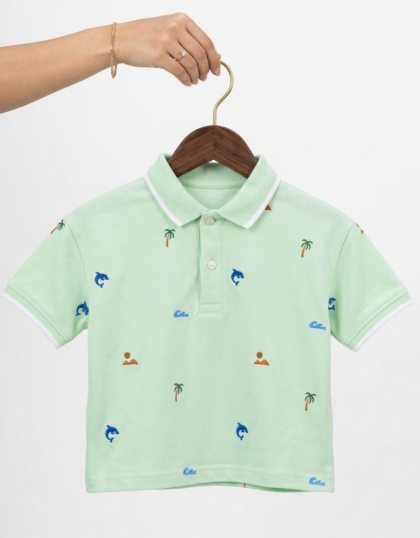 Boys’ Mint Green Polo T-Shirt