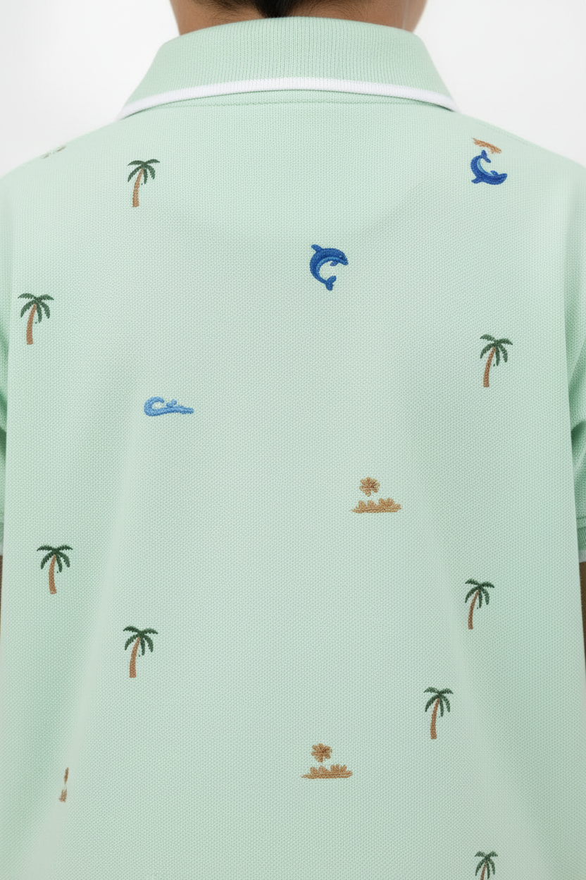 Boys’ Mint Green Polo T-Shirt