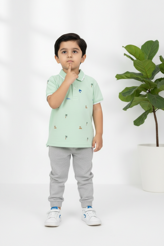 Boys’ Mint Green Polo T-Shirt