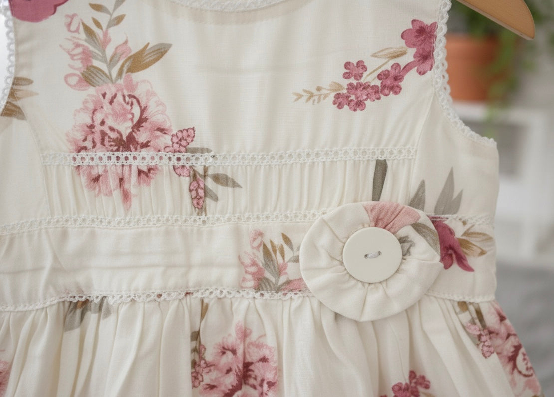 Floral Print Sleeveless Frock