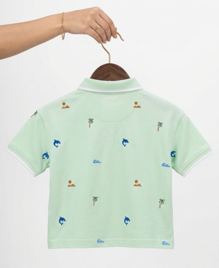 Boys’ Mint Green Polo T-Shirt