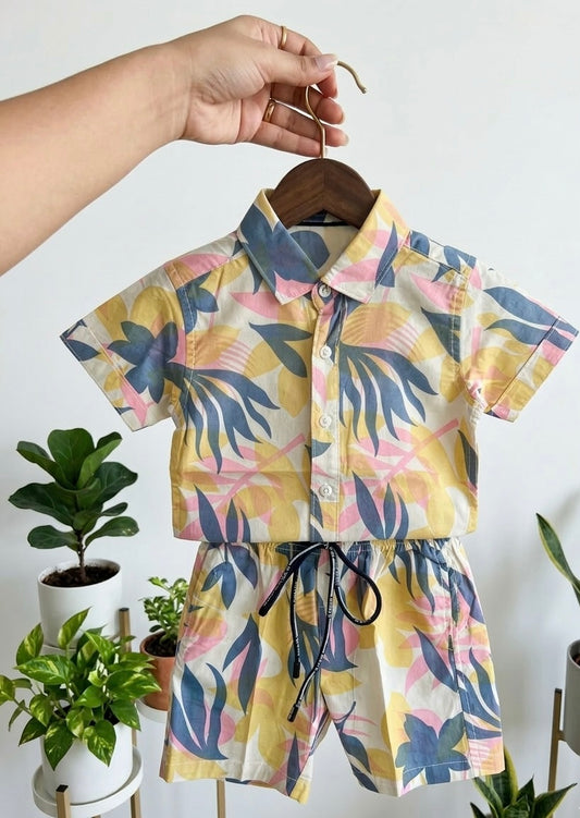Boys Tropical Print Co-ord Set