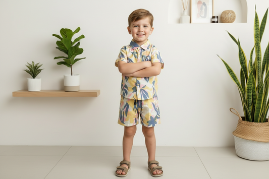 Boys Tropical Print Co-ord Set